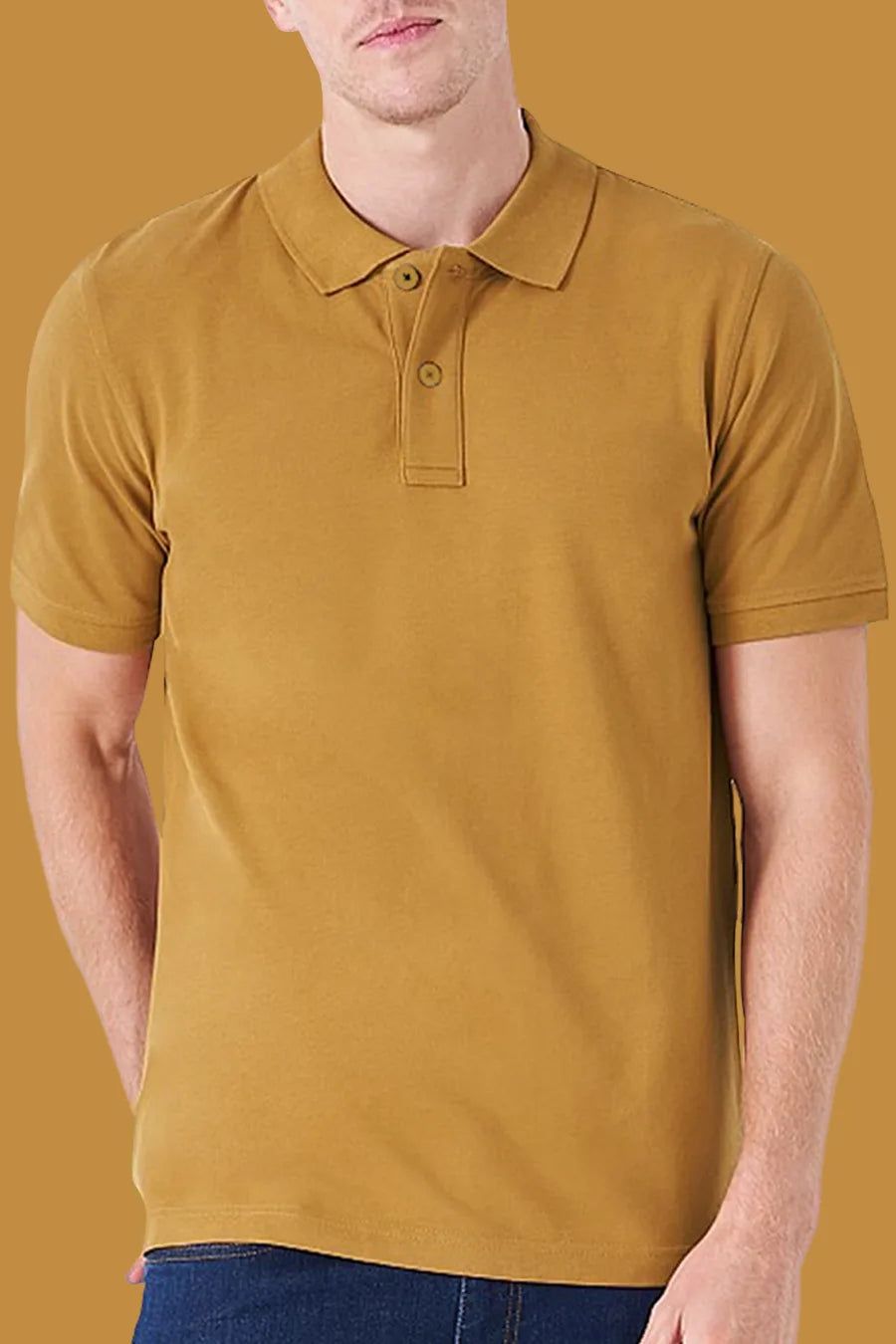 Classic Polo in Mustard-S