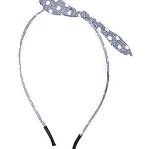 Blue  White Polka Dot Printed Hairband Blue  White Polka Dot Printed Hairband