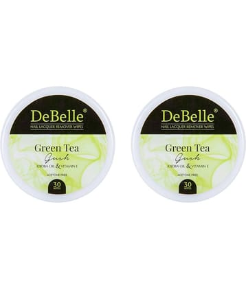 DeBelle Green Tea Gush Nail Paint Remover Pads 25 mL Pack of 2