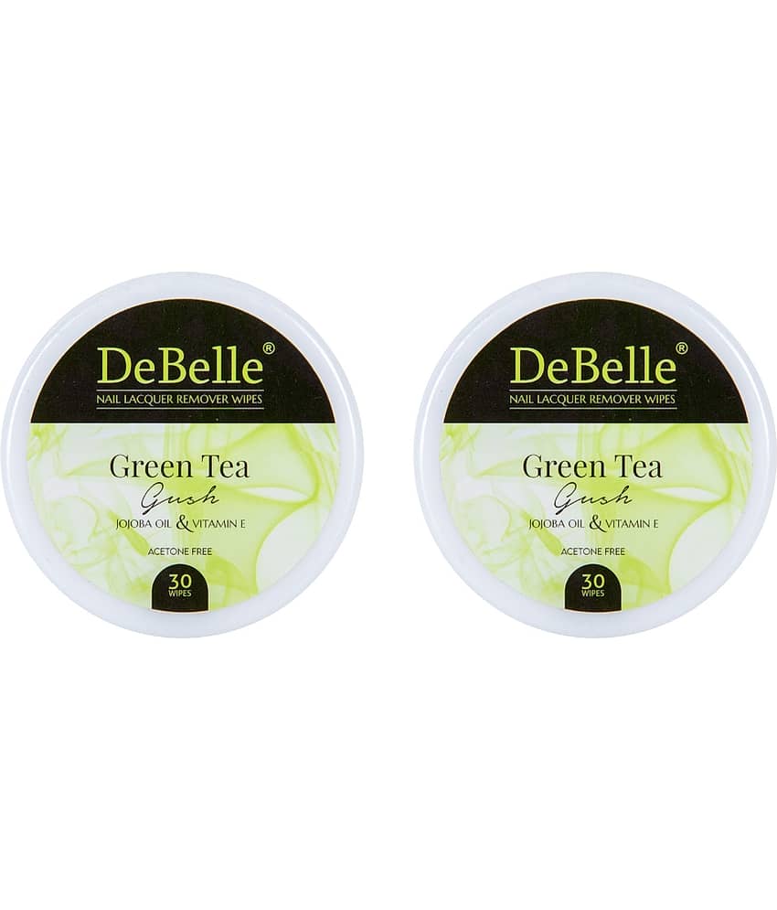 DeBelle Green Tea Gush Nail Paint Remover Pads 25 mL Pack of 2