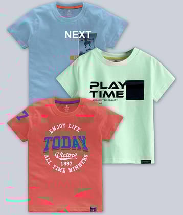 CODEZ Pack of 3 Boys Cotton Blend T-Shirt ( Multicolor )