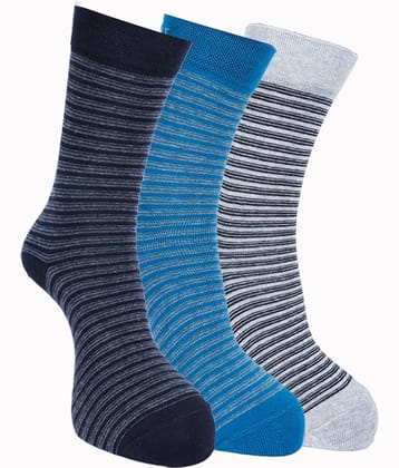 Force NXT Cotton Blend Men's Self Design Multicolor Full Length Socks ( Pack of 3 )