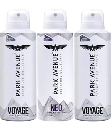 Park Avenue 2 VOYAGE ,1 NEO Deodorant Spray,150 ML Deodorant Spray for Men,Women,Unisex 450 ml ( Pack of 3 )