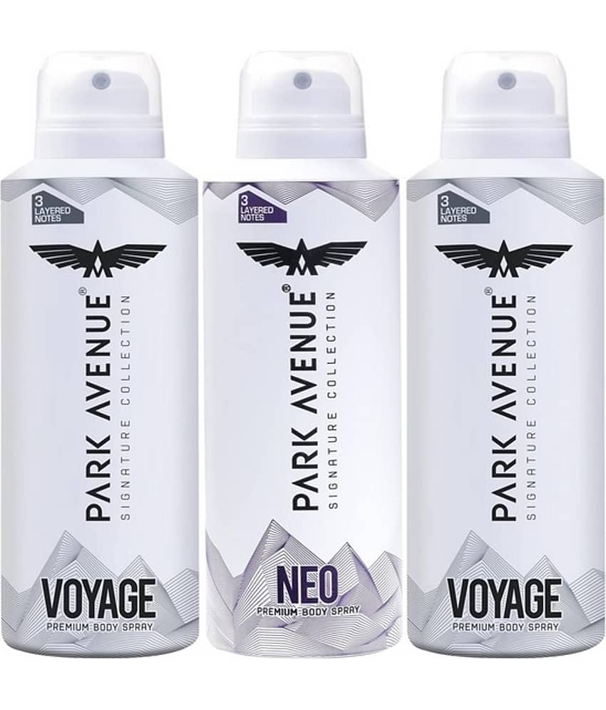 Park Avenue 2 VOYAGE ,1 NEO Deodorant Spray,150 ML Deodorant Spray for Men,Women,Unisex 450 ml ( Pack of 3 )