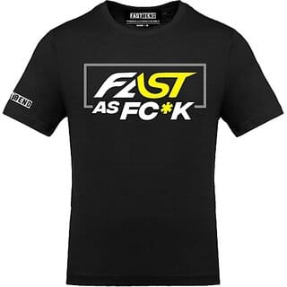 FastB Men Printed Round Neck Black T-Shirt