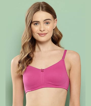 Leading Lady Pack of 1 Cotton Non Padded Everyday Bra For Women ( Magenta )
