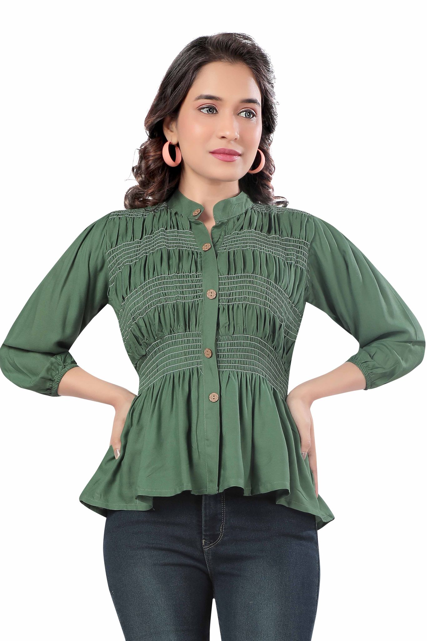Casual Stretchable tops for women full sleeved top. Cotton tops for women daily use.