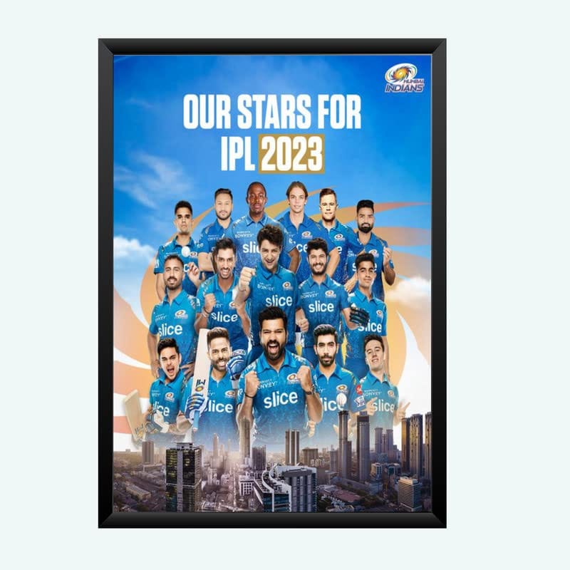 Nokkes Cricket IPL M.S Dhoni CSK Chennai Super King Team Photo Frame 8X12 Inch Size Photo Frame Photo Home Office_msd6