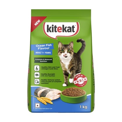 Kitekat Ocean Fish Flavour Adult (1+ Years) Dry Cat Food 1kg