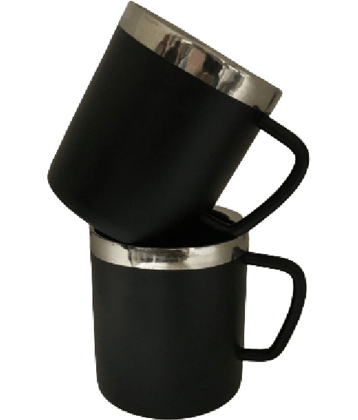 Dynore Steel Sober Cups Double Walled Coffee Cup 2 Pcs 180 ml