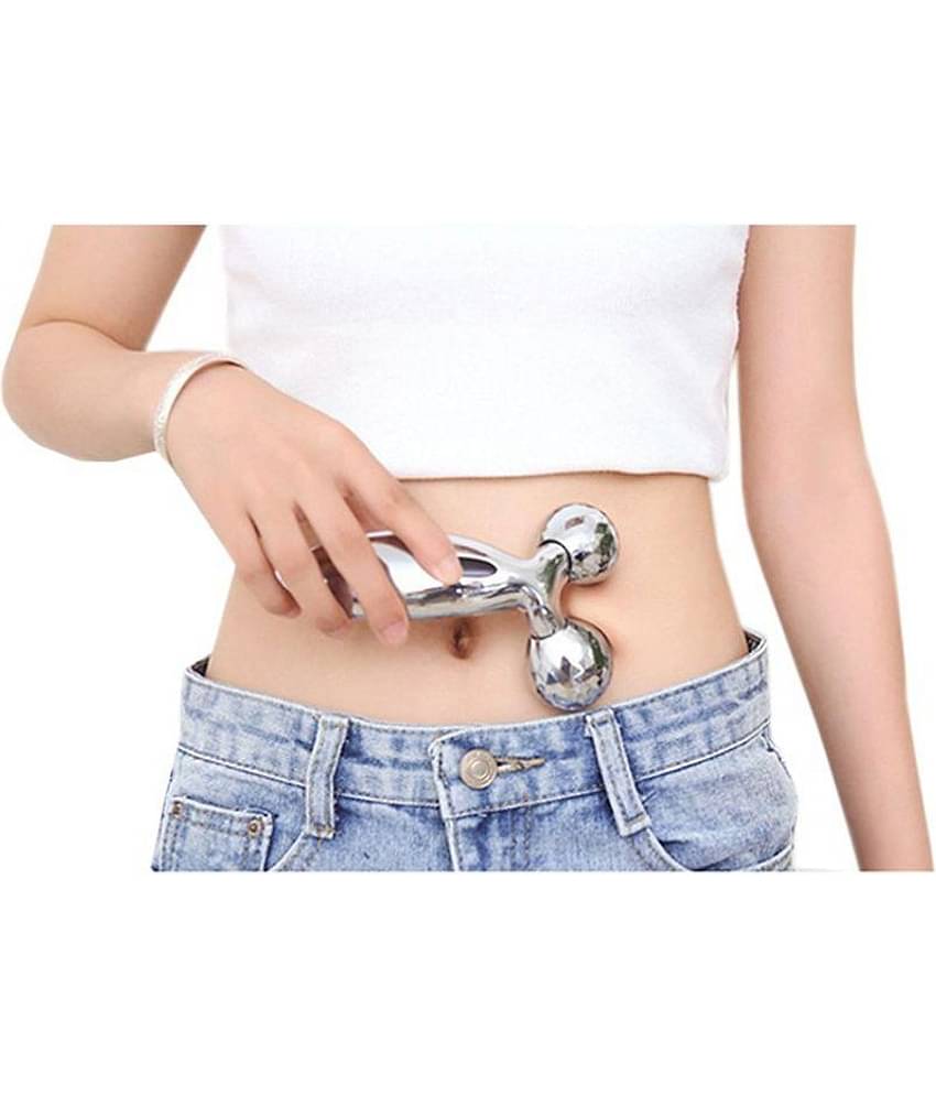 KALOPSIA INDUSTRIES Face Roller 3D Y Shape Aluminium Big Roller Microcurrent massager