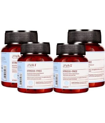 Jiva Stress-Free Tablets Relieves Anxiety And Stress -60 Nos (Pack of 4)