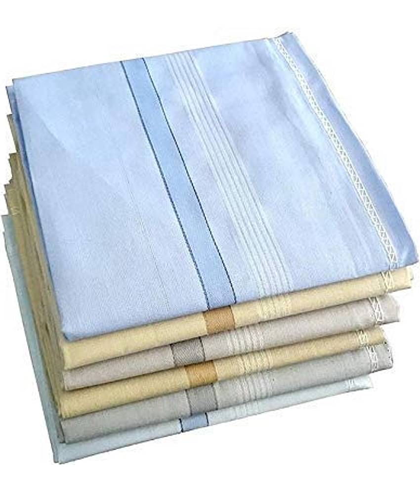 PENYAN Multicolor Cotton Men's Handkerchief (Pack of 6)