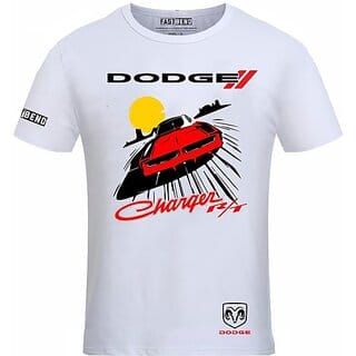 Fastbend Mens White Printed Cotton Blend Round Neck T-Shirt