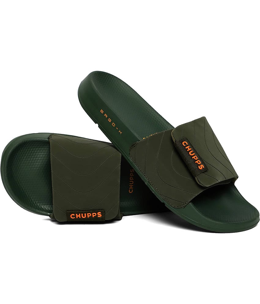 CHUPPS Olive Men's Slide Flip Flop
