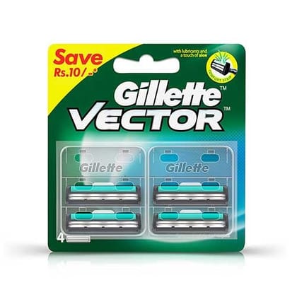 Gillette Vector Plus Shaving Razor Blades, 4 Cartridge Gillette Vector Plus Shaving Razor Blades, 4 Cartridge
