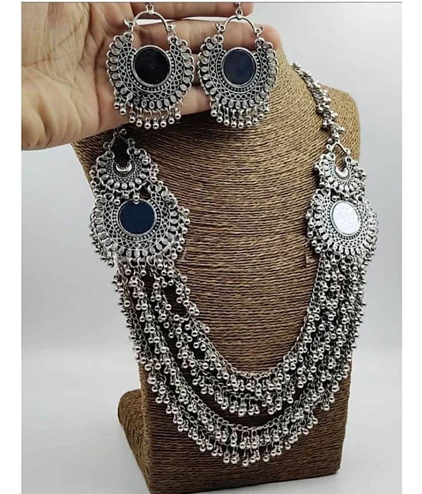 Sunhari Jewels Silver Alloy Necklace Set ( Pack of 1 )