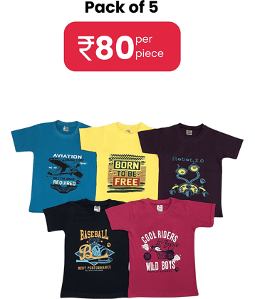 Soft Apparels Pack of 1 Boys Cotton T-Shirt ( Multi Color )