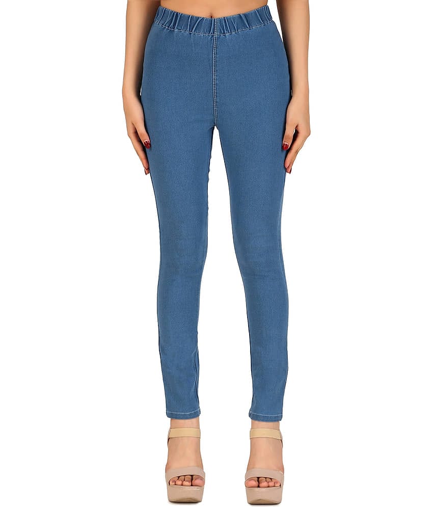 EVYAVAN ENTERPRISE - Denim Regular Fit Light Blue Women's Jeggings ( Pack of 1 )