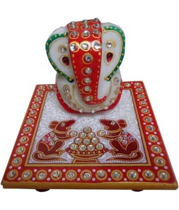 Fashion Bizz Handicraft Marble Ganesh Chowki