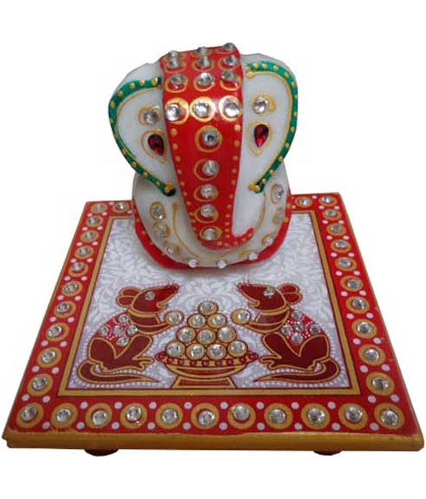Fashion Bizz Handicraft Marble Ganesh Chowki