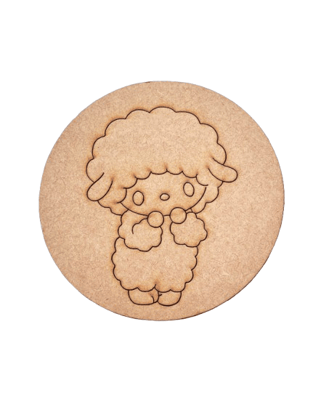 Dbeautify's Cute Sheep DIY MDF Pre-Marked Base