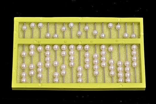 Traditional Pearl Abacus with 2 Rows of 20 Beads on Each Row
