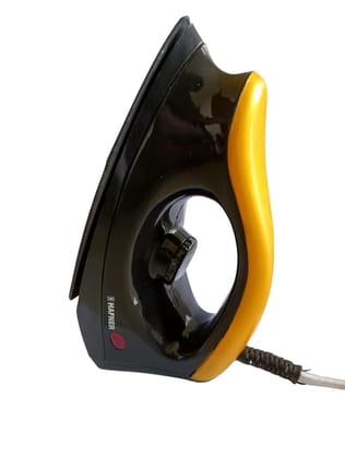 HAFNER AZURE 1000-watt Dry Iron With American Heritage Sole Plate, Aerodynamic Design, Easy Grip Temperature Knob & 2 years Warranty. (GOLDEN) Golden