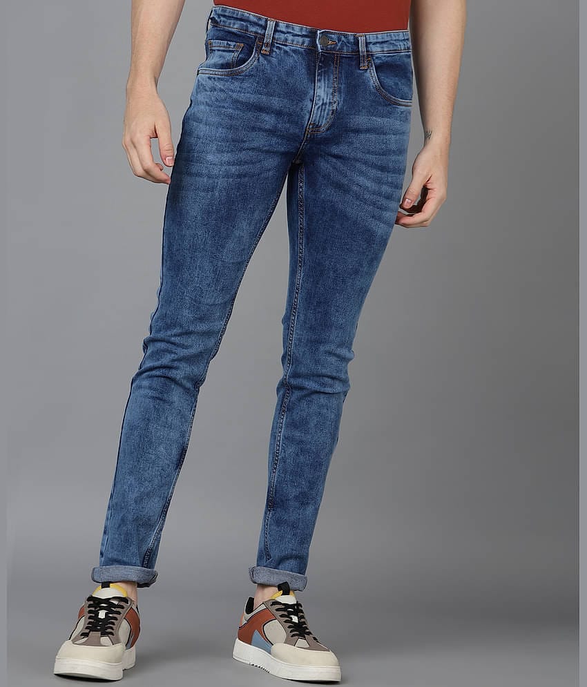 Urbano Fashion Slim Fit Washed Men's Jeans - Blue ( Pack of 1 )