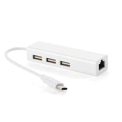 USB Type C to 3 Port USB 2.0 Hub + RJ45 Adapter, Type-C to Gigabit Ethernet LAN Network Adapter/Converter for Mac-Book, Pro, I-Mac, Chrome-Book , Pixel USB Type C to 3 Port USB 2.0 Hub + RJ45 Adapter, Type-C to Gigabit Ethernet LAN Network Adapter/Converter for Mac-Book, Pro, I-Mac, Chrome-Book , Pixel
