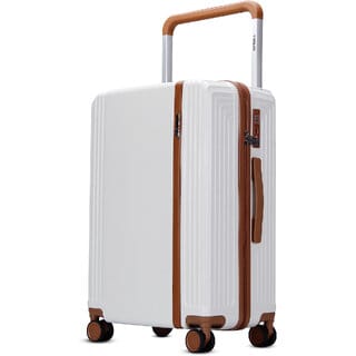 Timus Starlite 78 cm Premium Wide Handle Polycarbonate Trolley Bag (101L) with TSA Lock-(Ivory)
