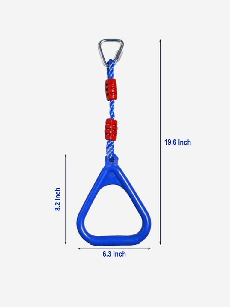 REZNOR Heavy Duty Triangle Rings Set of 2 with Locking Delta Quick Links for Indoor Jungle Gym Play Set and Outdoor Playground for Swing Set,