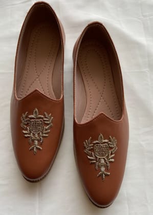 KORA TAN LEATHER SHOES FOR MEN-Tan