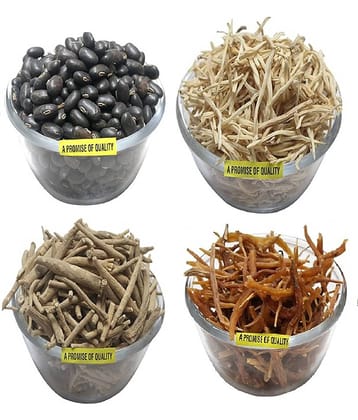 MYGODGIFT Shatavar, Safed Musli, Ashwagandha Kaunch Beej 50 GM EACH 200 gm Pack of 4