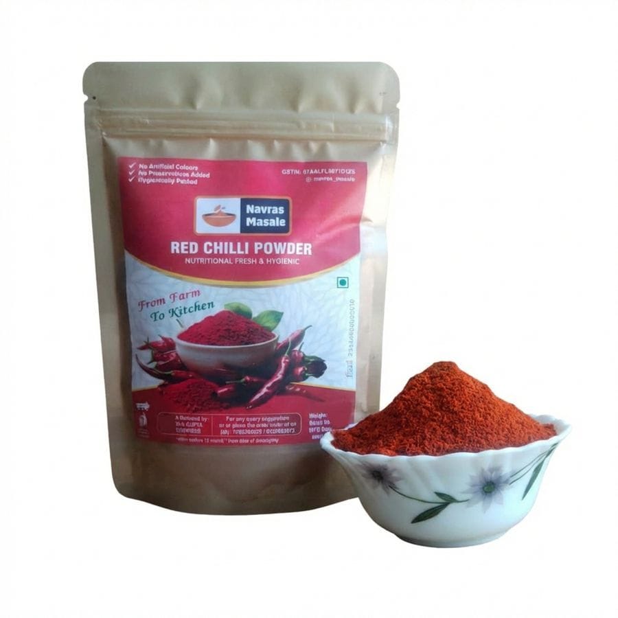 NAVRAS MASALE RED CHILLI POWDER - 200 gm - One packet of spice