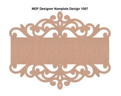 Brand Zero MDF Designer Name Plate Base - Design 1007 - Select Your Preference Of Size & Thickness