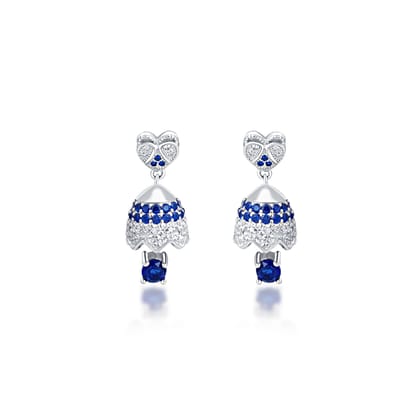 Blue Drop Dome Jhumki