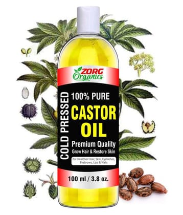 Zorg Organics Premium Cold Pressed Castor Oil For Skin and Hair Oil 100 mL