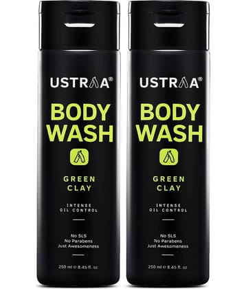 Ustraa Body Wash-Green Clay - 200 ml (Pack of 2)