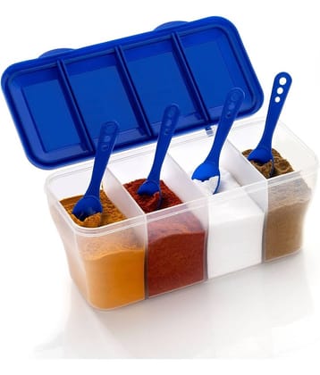 Metrolife Kitchen Organizer Plastic Parrot Green Spice Container ( Set of 1 )