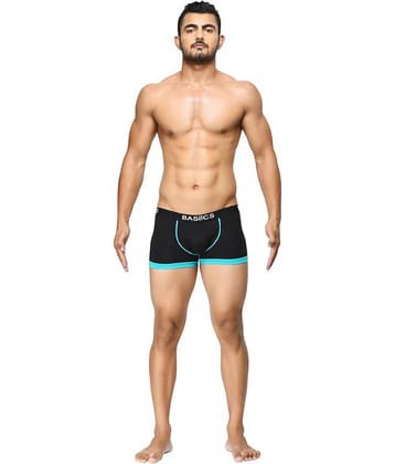 La Intimo Pack of 1 Cotton Trunk For Men's ( Black )