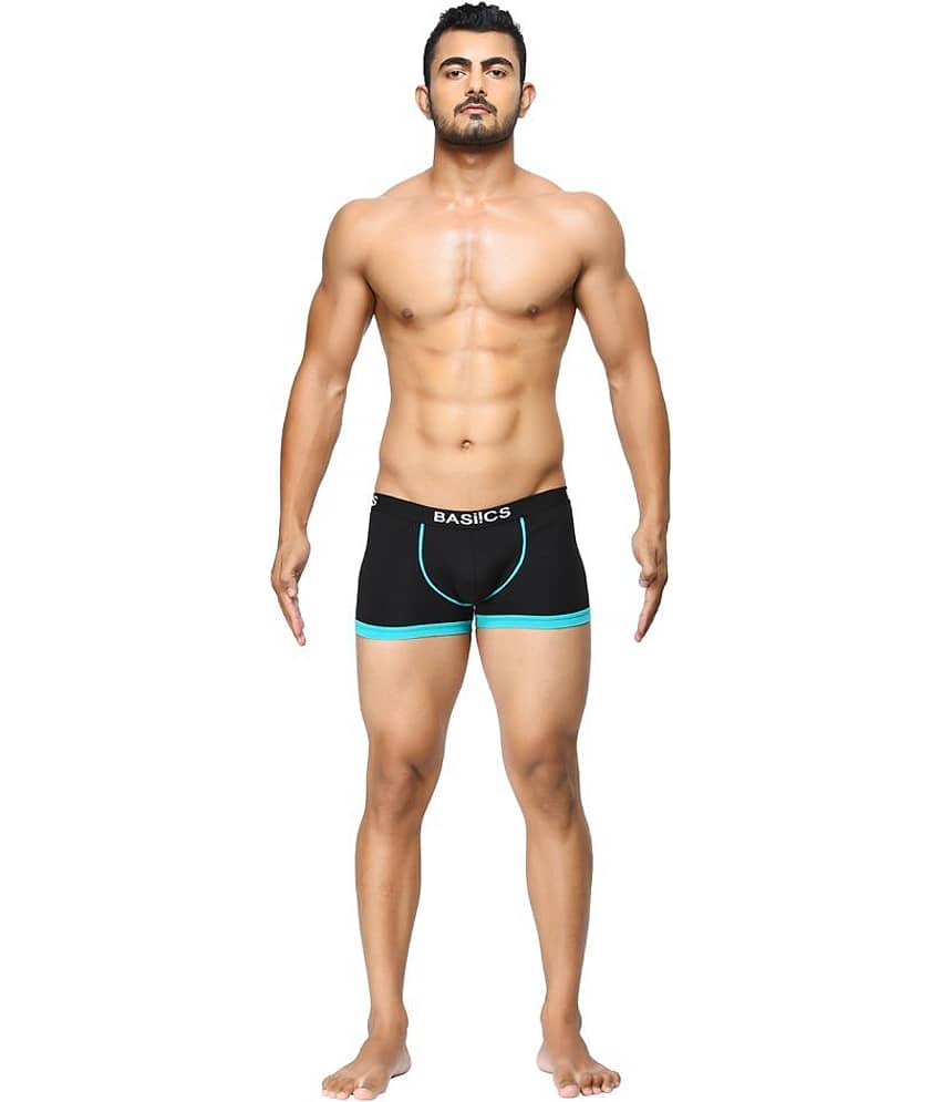La Intimo Pack of 1 Cotton Trunk For Men's ( Black )