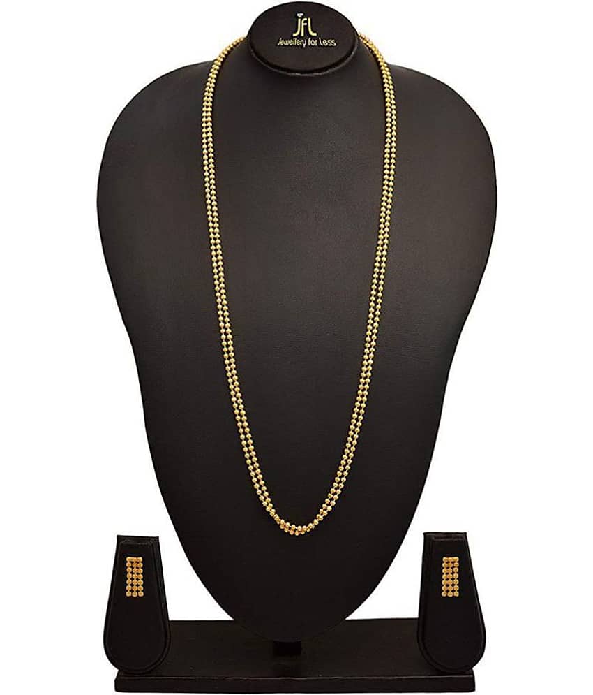 JFL - Jewellery For Less Golden Copper Necklace Set ( Pack of 1 )