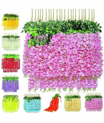 RealPBR - Pink Wild Artificial Flower ( Pack of 6 )