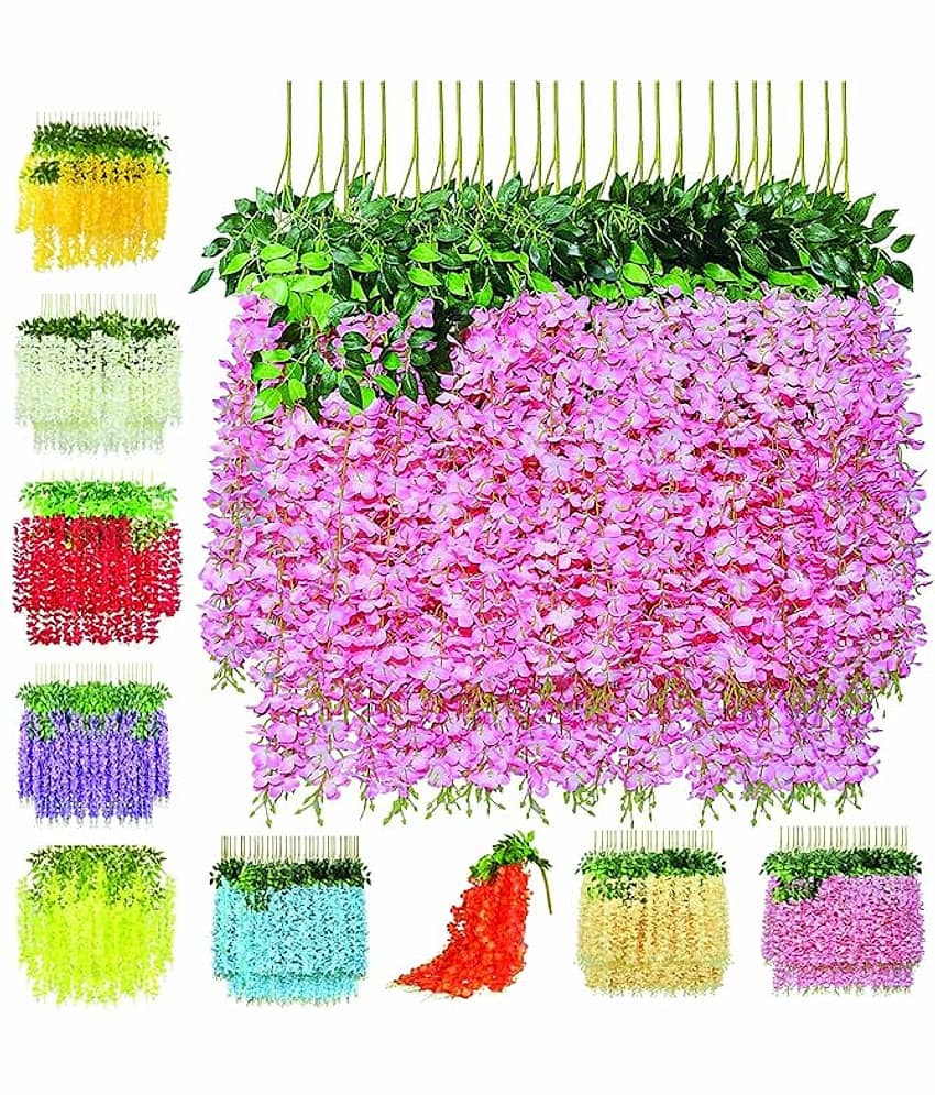 RealPBR - Pink Wild Artificial Flower ( Pack of 6 )