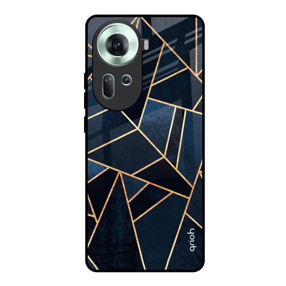 Abstract Tiles Glass Case for Oppo Reno11 5G