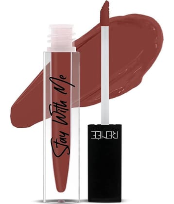 RENEE Stay With Me Matte Lip Color - Mad For Maroon, Long lasting, Light Weight & Smudge Proof, 5ml
