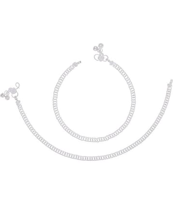 AanyaCentric - Silver Anklets ( Pack of 1 )