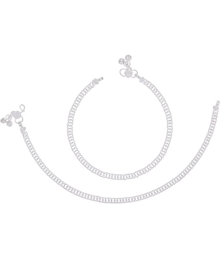 AanyaCentric - Silver Anklets ( Pack of 1 )