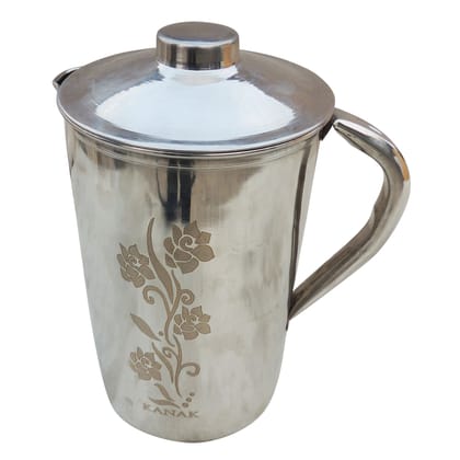 Stainless Steel Water Jug with Cover Lid Serving Pitcher (SMAS073 A)
